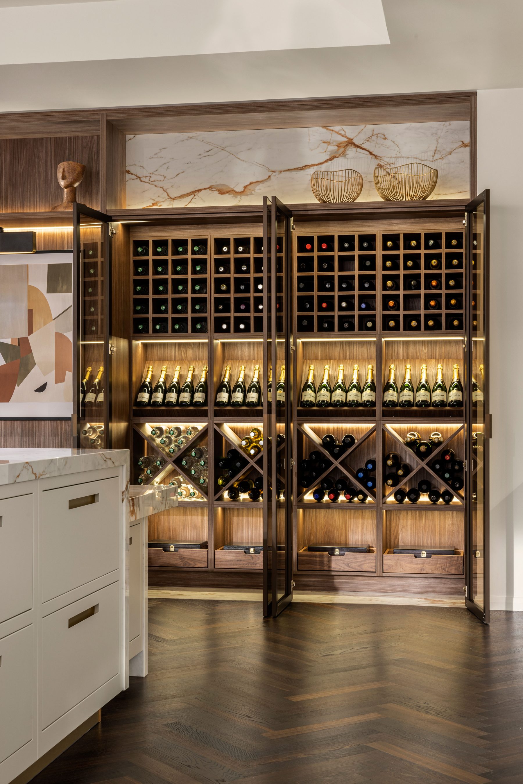 Bespoke home bar and wine storage