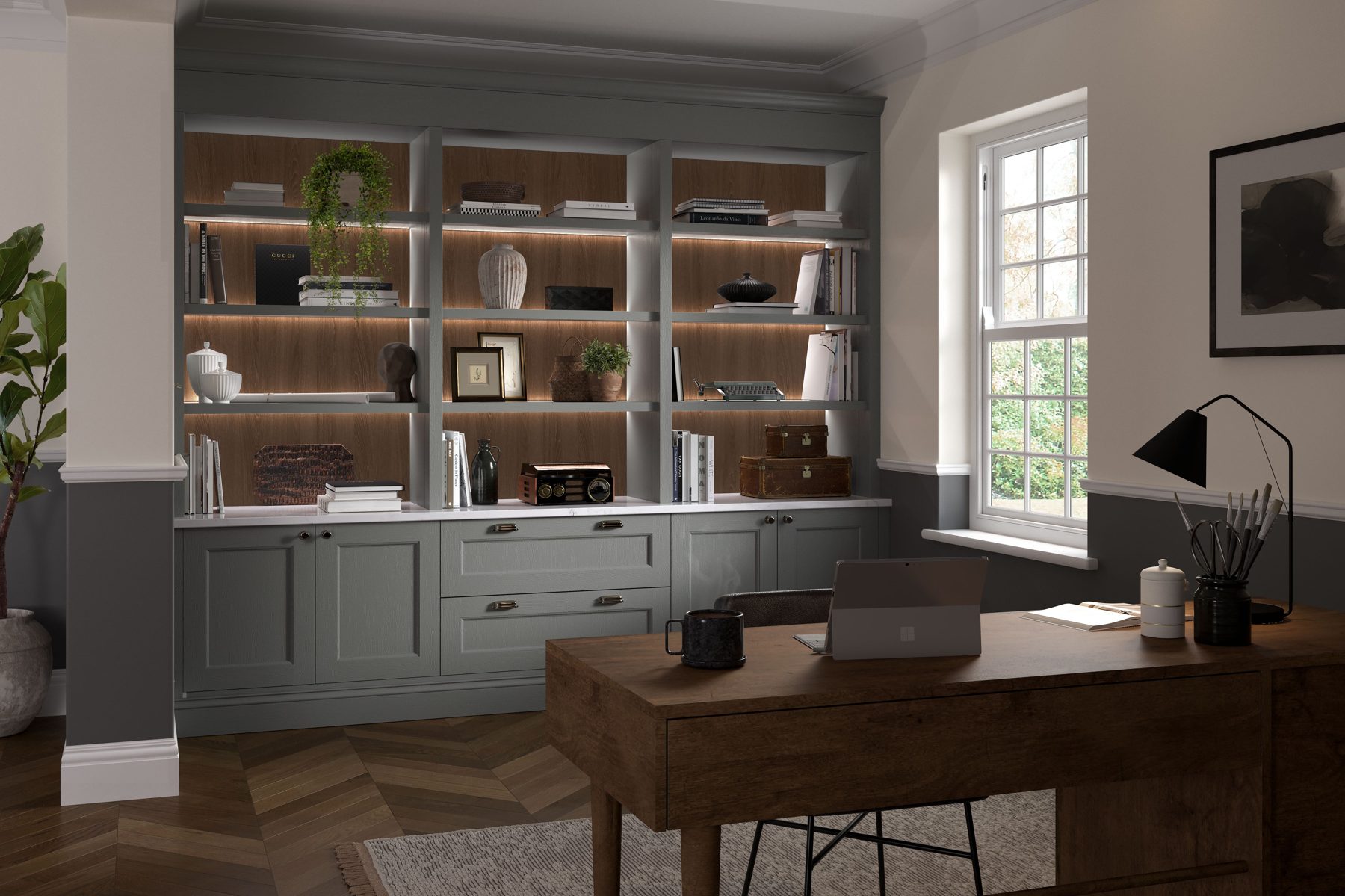 Fitted home office by Limitless Kitchens & Furniture