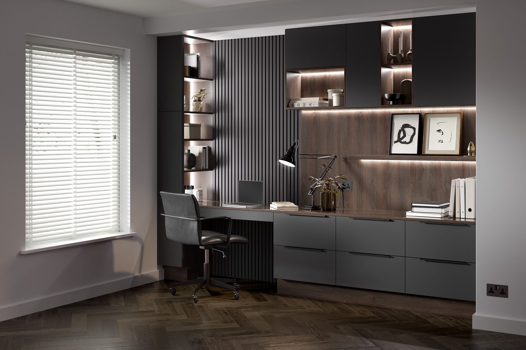 Fitted home office by Limitless Kitchens & Furniture